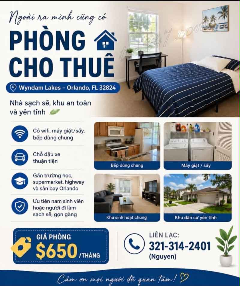 Cần Mua Tiệm Nail – Có Phòng Share Ngay Tại Orlando, FL