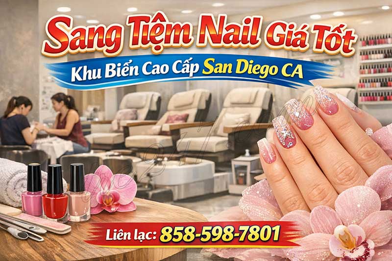 Sang Tiệm Nail Khu Biên Cao Cấp Ở San Diego CA