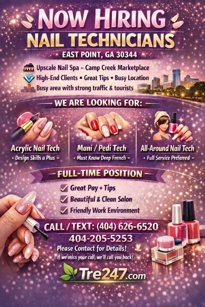 CẦN TUYỂN THỢ NAIL TIỆM KHÁCH SANG TIP CAO GA