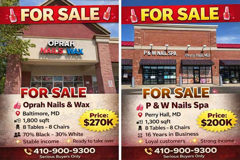 Cần Sang 2 Tiệm Nail – Khách Ổn Định, Vào Làm Ngay