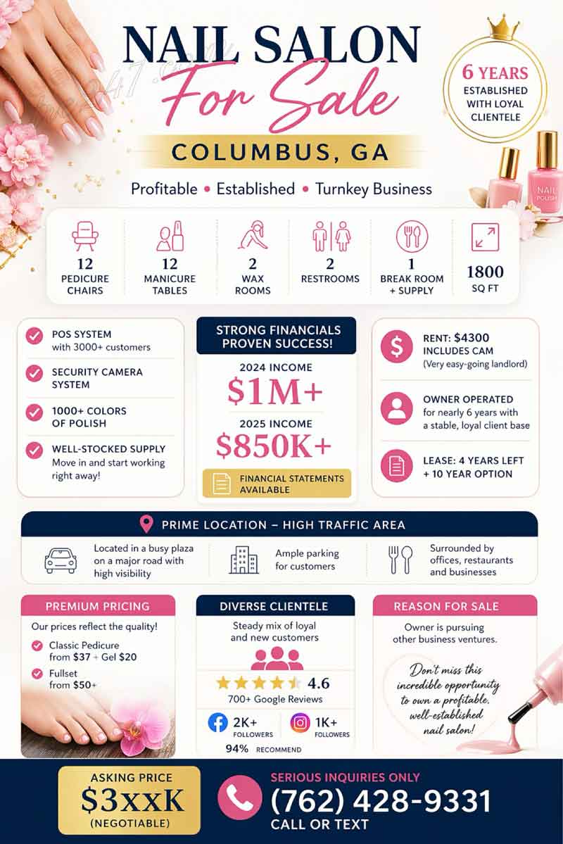 Sang Nhượng Tiệm Nail Columbus GA