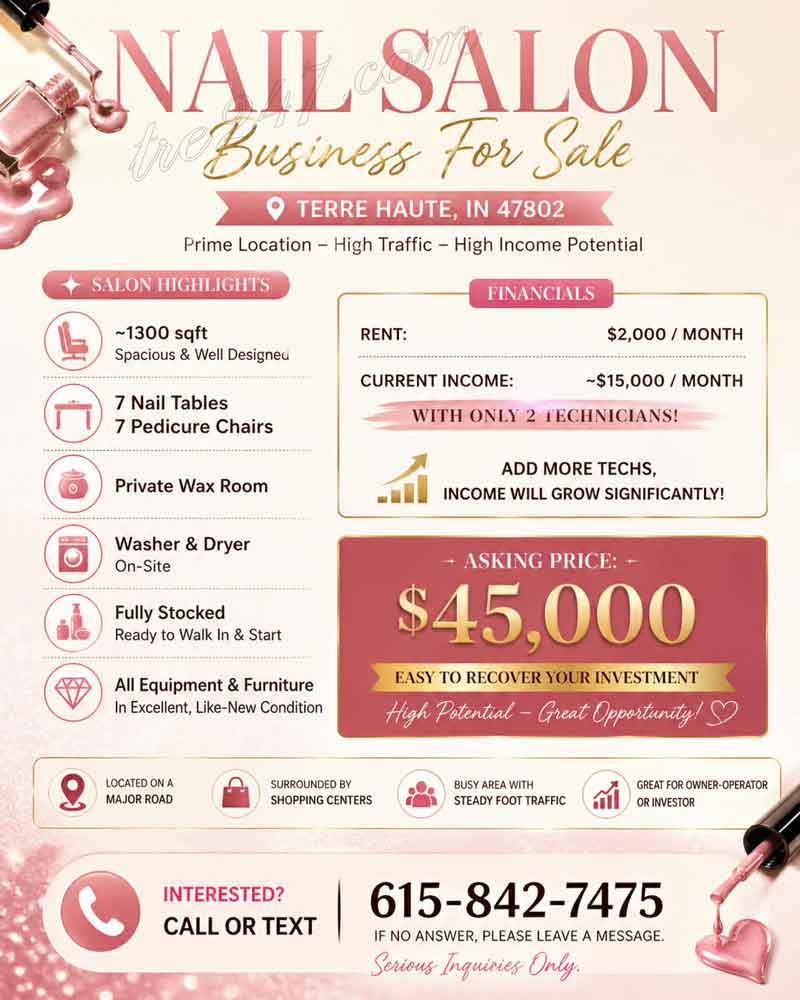 Sang Tiệm Nail – Terre Haute, IN 47802