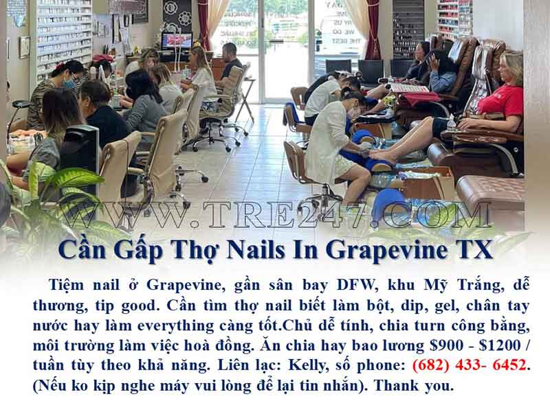 Cần Gấp Thợ Nails In Grapevine TX