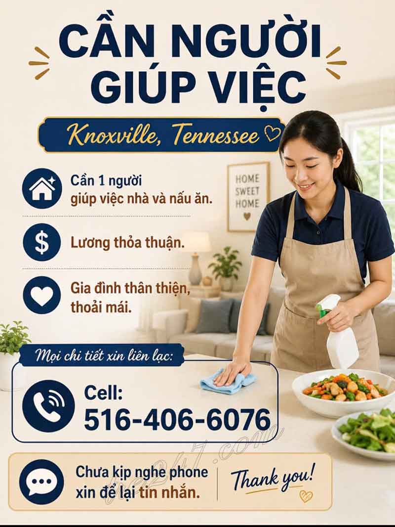 Cần Người Giúp Việc - Knoxville, Tennessee