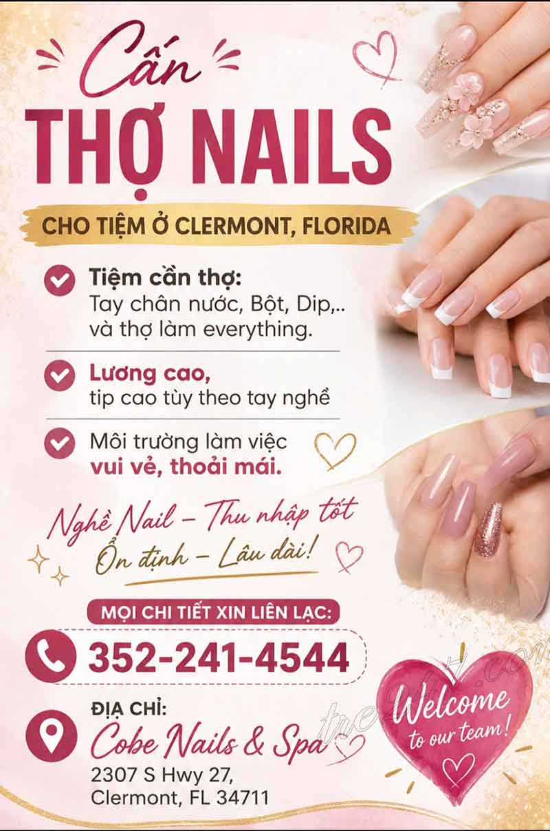 Cần Thợ Nails Clermont, Florida - Bột, Tay chân nước, Dip,