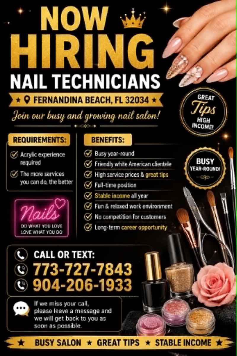 Cần Thợ Nails Fernandina beach, Florida - Bột
