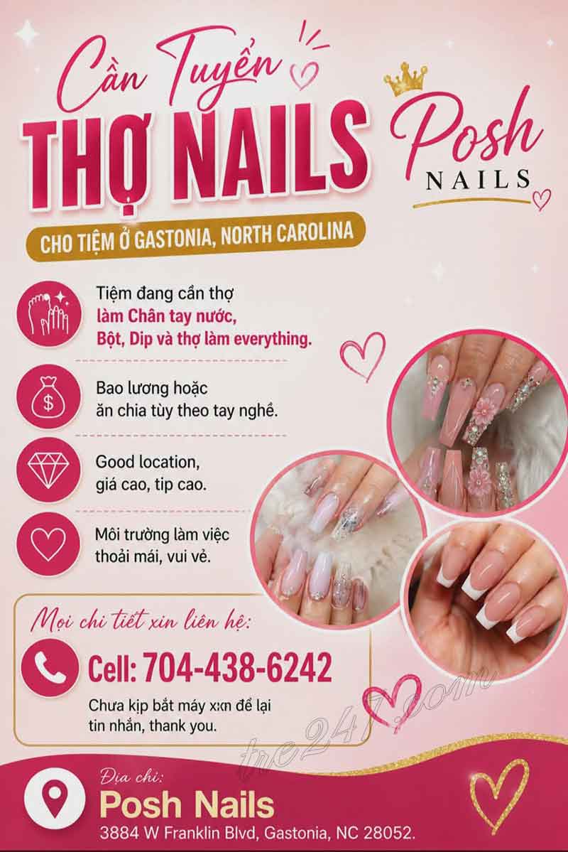 Cần Thợ Nails Gastonia, North Carolina