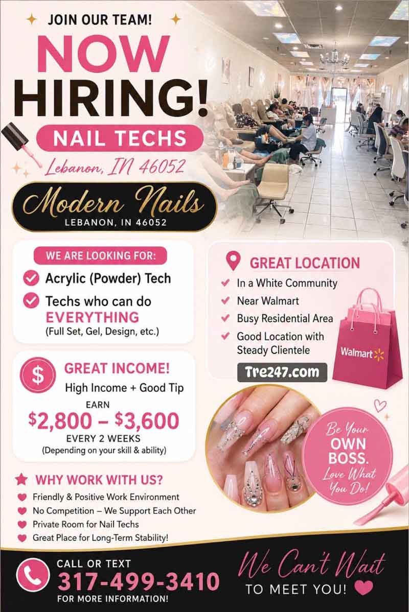 Cần Thợ Nails Lebanon, Indiana