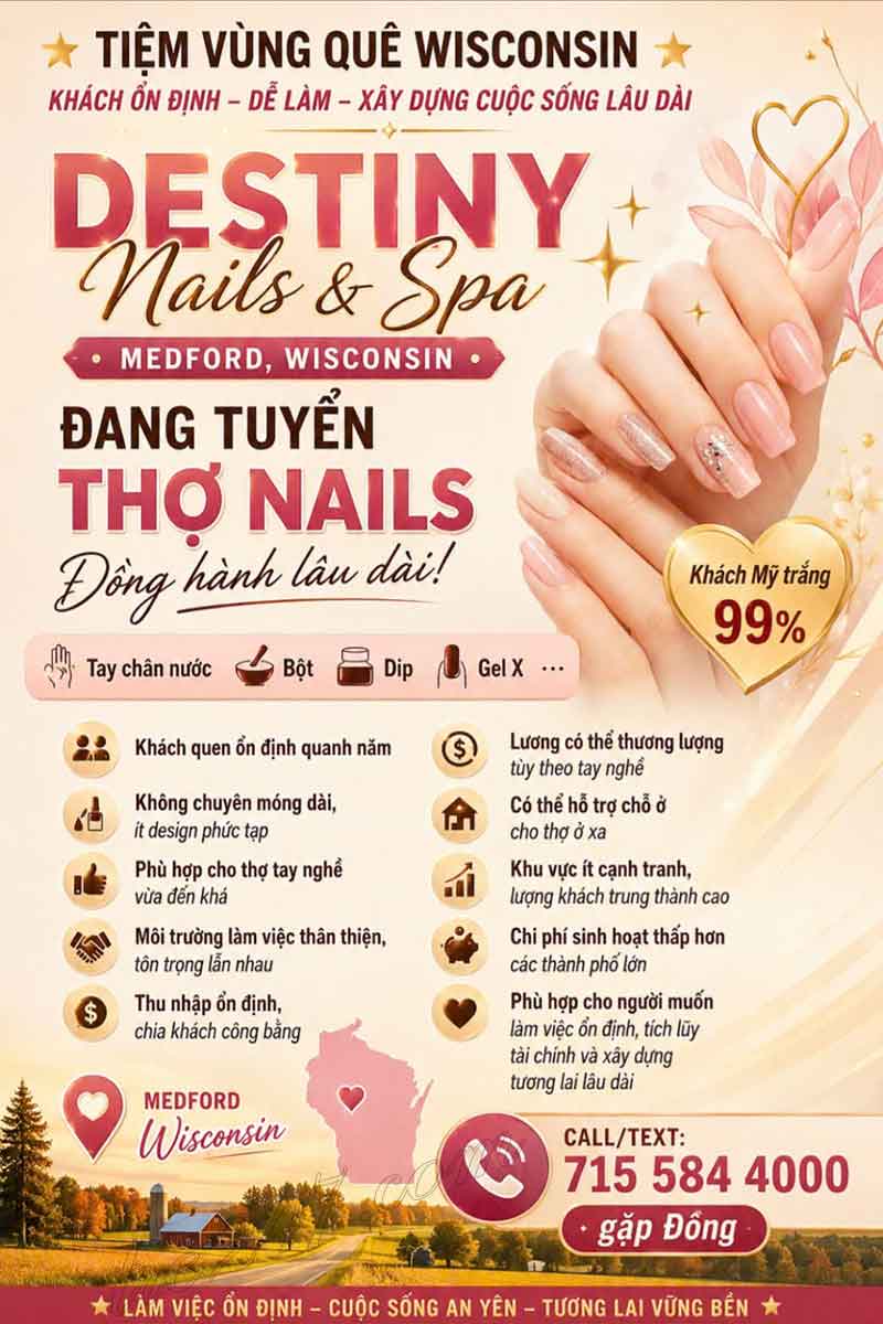Cần Thợ Nails MEDFORD, Wisconsin - Bột, Tay chân nước, Dip, Gel,