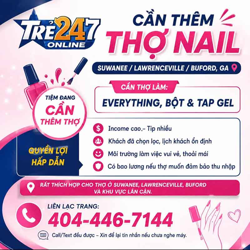Cần Thợ Nails Tại Sugar Hill, Georgia - Bột, Gel, Everything