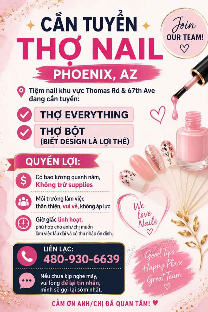 Cần Thợ Nails Tại Thomas Rd, Arizona - Bột, Design, Everything