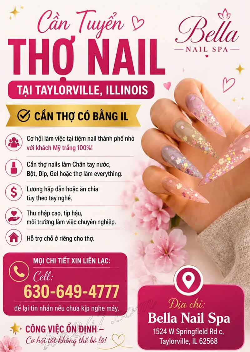 Cần Thợ Nails Taylorville, Illinois - Bột, Dip, Gel, Everything
