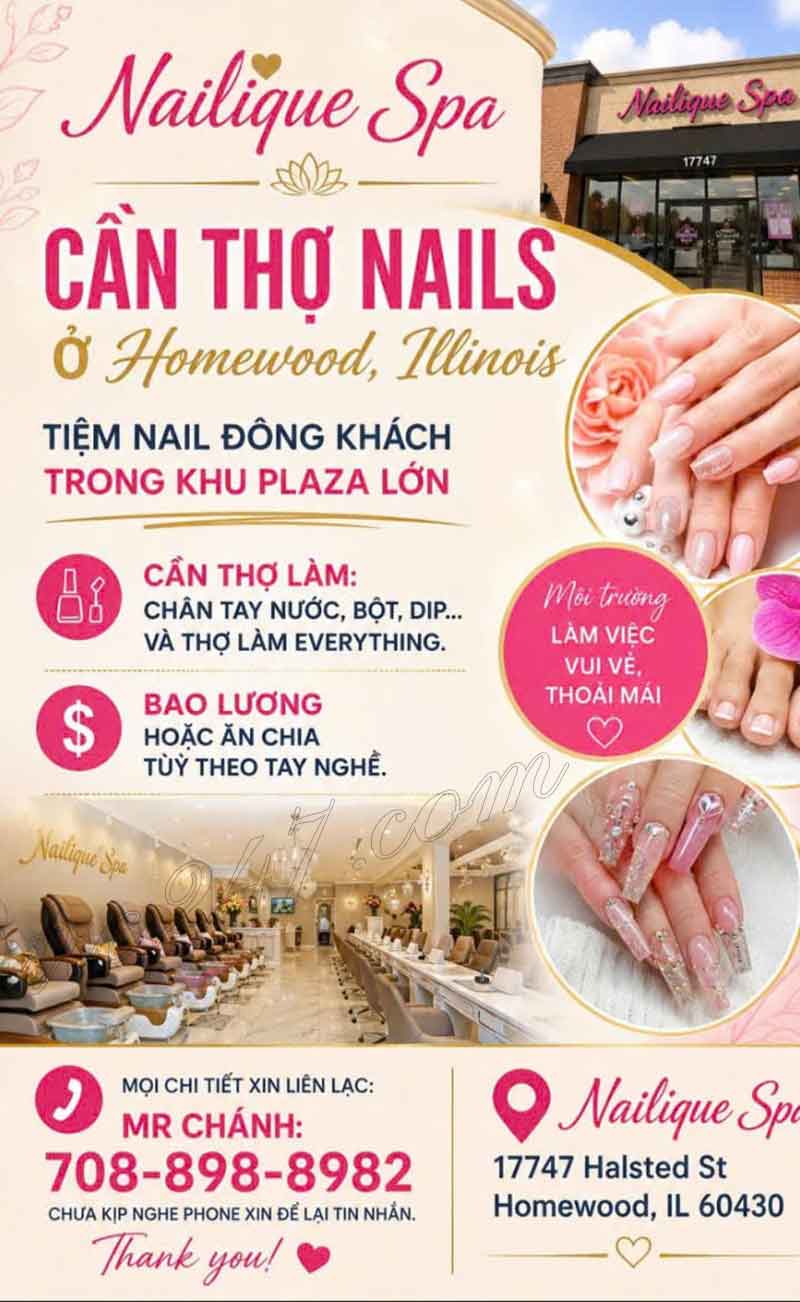 Cần Tuyển Thợ Nails In Federal Way WA 98023