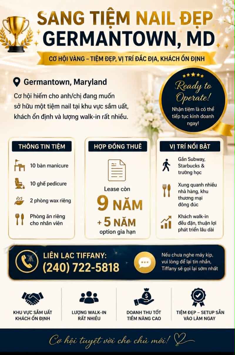 Sang Tiệm Nails Germantown, Maryland