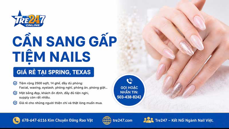 Sang Tiệm Nails Ở Spring, Texas