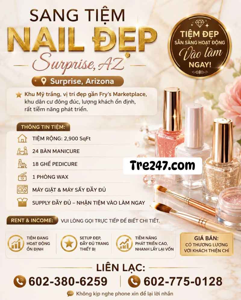 Sang Tiệm Nails Surprise, Arizona - Income Tốt